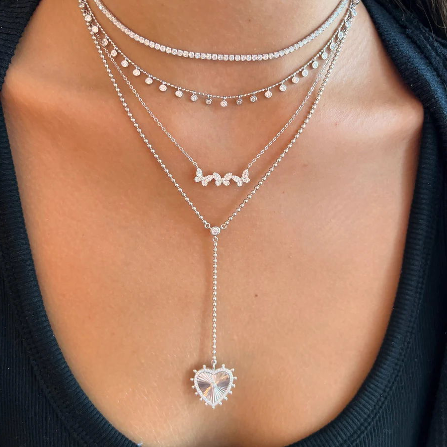 Moissanite tennis necklace