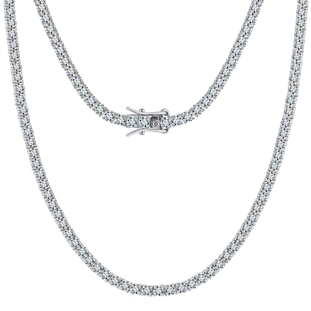 Moissanite tennis necklace