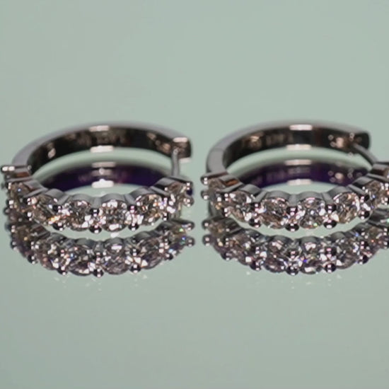 moissanite hoop earrings